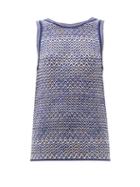 Matchesfashion.com Missoni - Zigzag Top - Womens - Navy Print