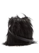 Matchesfashion.com Simone Rocha - Faux Fur And Leather Bag - Womens - Black