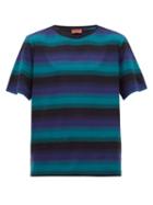 Matchesfashion.com Missoni - Striped Cotton T Shirt - Mens - Pink Multi