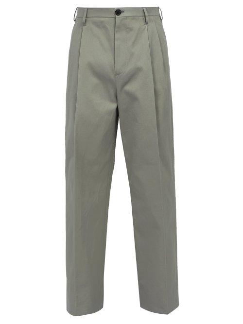 Matchesfashion.com Raf Simons - Relaxed Fit Cotton Chino Trousers - Mens - Grey