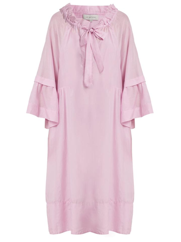 Lee Mathews Minnie Cotton And Silk-blend Dress