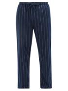 Derek Rose - Kelburn Striped Cotton Pyjama Trousers - Mens - Navy