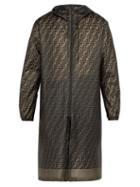 Matchesfashion.com Fendi - Logo Print Raincoat - Mens - Brown Multi
