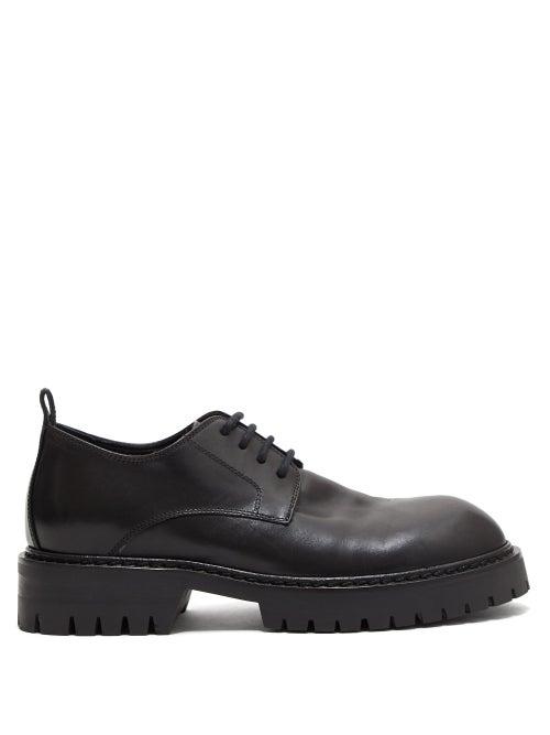 Matchesfashion.com Ann Demeulemeester - Lace Up Leather Derby Shoes - Womens - Black