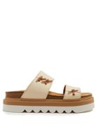 See By Chloé Knot-detail Leather Flatform Slides