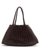 Matchesfashion.com Dragon Diffusion - Santa Croce Large Woven Leather Basket Bag - Womens - Dark Brown