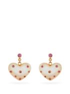 Matchesfashion.com Yvonne Lon - Heart Sapphire, Pearl & 18kt Gold Earrings - Womens - Pearl