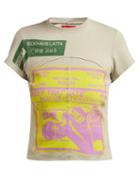 Matchesfashion.com Eckhaus Latta - X Come Tees Lapped Baby Printed Cotton T Shirt - Womens - Grey Multi