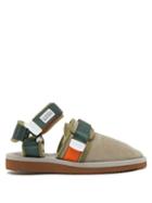 Matchesfashion.com Suicoke - Nots Mab Shearling Lined Velcro Strap Loafers - Womens - Grey Multi