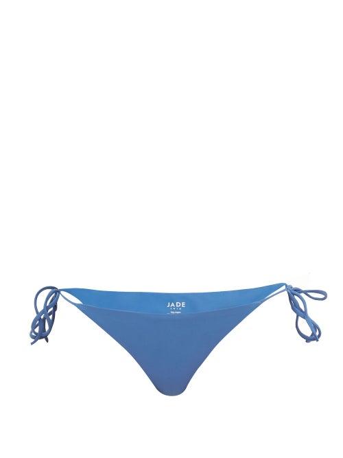 Matchesfashion.com Jade Swim - Ties Side-tie Low-rise Bikini Briefs - Womens - Blue