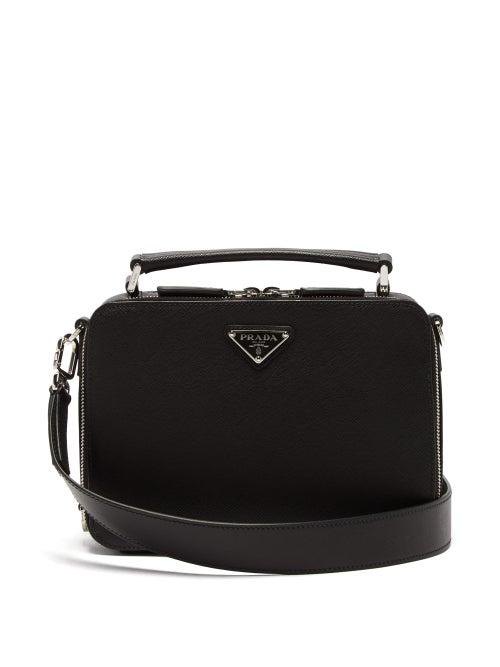 Matchesfashion.com Prada - Brique Saffiano Leather Cross Body Bag - Mens - Black