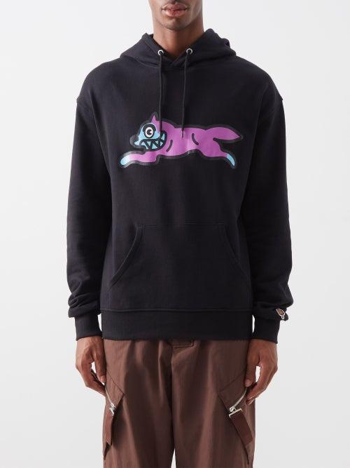 Icecream - Running Dog-print Cotton-jersey Hoodie - Mens - Black