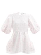 Cecilie Bahnsen - Brooke Floral-jacquard Blouse - Womens - Pink Print