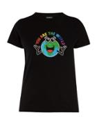 Matchesfashion.com Balenciaga - You Are The World Print T Shirt - Womens - Black Multi