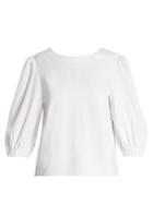 Tibi Drape V-back Twill Top