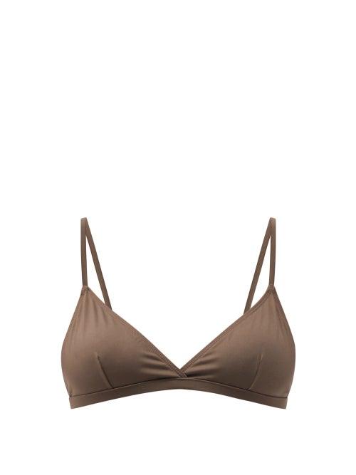 Matchesfashion.com Asceno - The Genoa Triangle Bikini Top - Womens - Brown