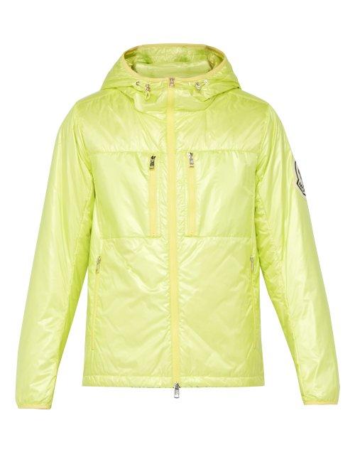 Matchesfashion.com 2 Moncler 1952 - Logo Appliqu Hooded Padded Jacket - Mens - Yellow