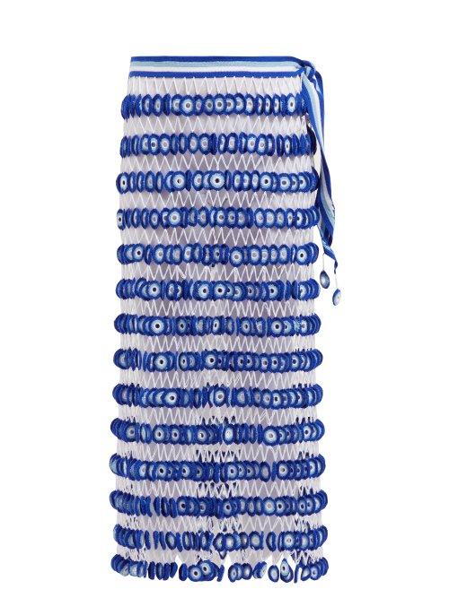 Matchesfashion.com My Beachy Side - Athena Crochet Knit Skirt - Womens - Blue Multi