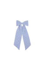 Matchesfashion.com Shrimps - Fortuna Cotton-blend Gingham Hair Bow - Womens - Blue White