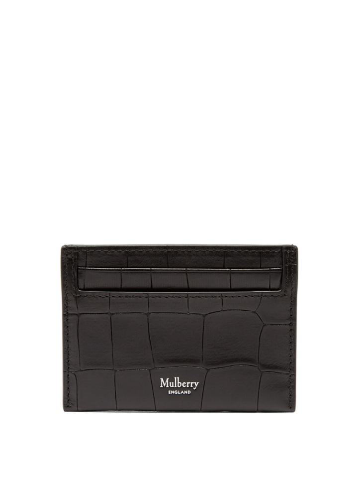 Mulberry Crocodile-effect Embossed-leather Cardholder
