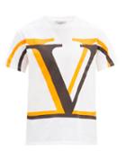 Matchesfashion.com Valentino - Logo-print Cotton-jersey T-shirt - Mens - Orange White