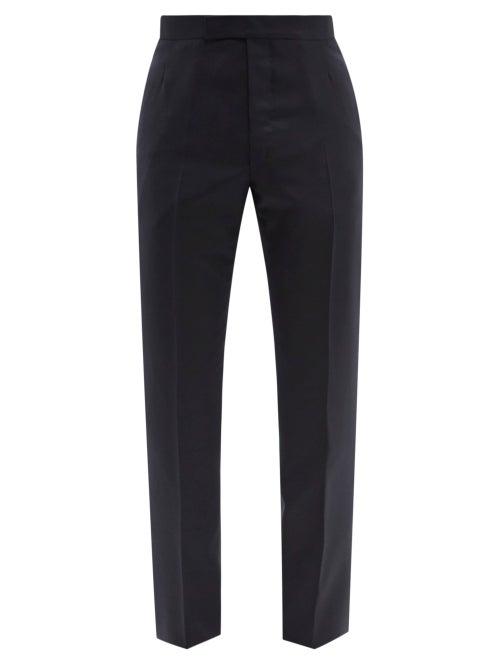 Mens Rtw Thom Browne - Backstrap Super 120's Wool-twill Suit Trousers - Mens - Navy