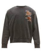 Matchesfashion.com Off-white - Pictogram Incompiuto Cotton Jersey Sweatshirt - Mens - Black Multi