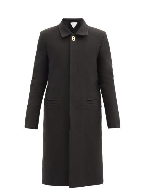 Matchesfashion.com Bottega Veneta - Single-breasted Technical-crepe Coat - Mens - Black