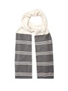 Brunello Cucinelli Striped-panel Cashmere Scarf