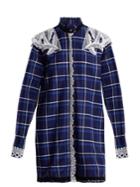 Msgm Lace-embellished Cotton Shirtdress