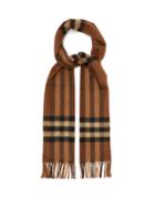 Matchesfashion.com Burberry - Classic Checked Cashmere Scarf - Mens - Brown