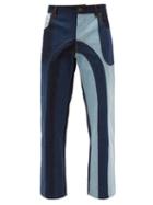 Ahluwalia - Low-rise Patchwork Recycled Jeans - Mens - Blue