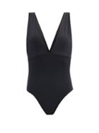 Matchesfashion.com Haight - Raquel V-neck Jersey Swimsuit - Womens - Black