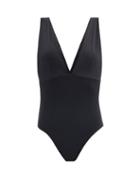 Matchesfashion.com Haight - Raquel V-neck Jersey Swimsuit - Womens - Black