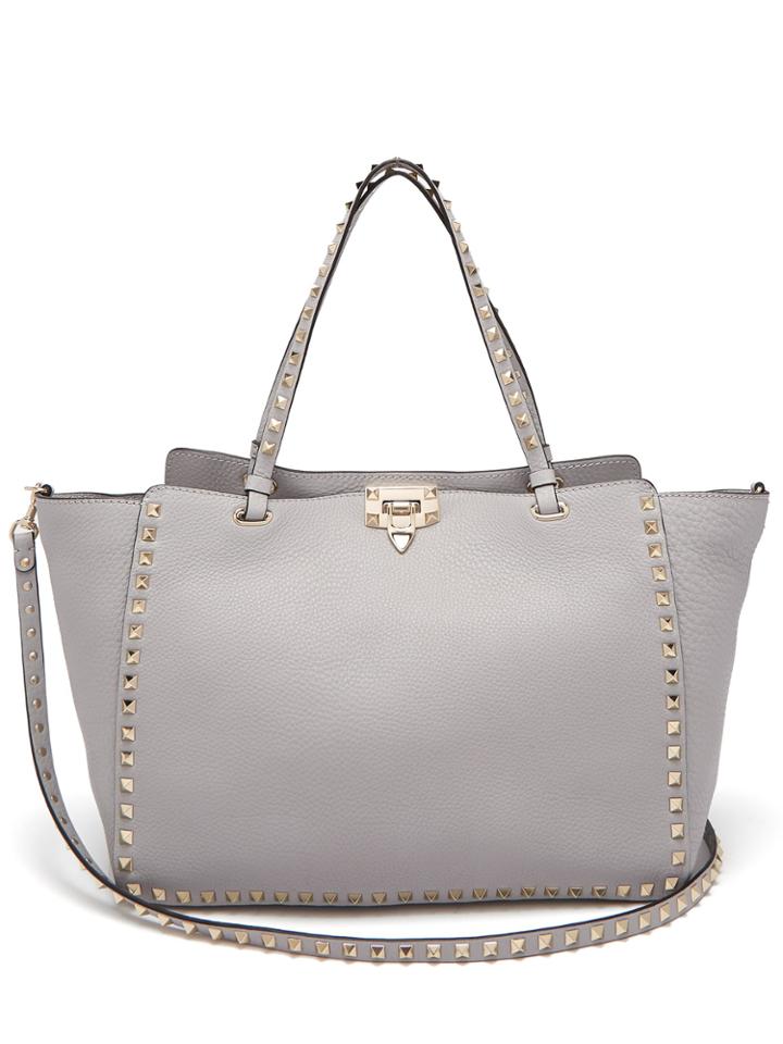 Valentino Rockstud Leather Medium Tote Bag