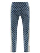 Wales Bonner - London Checked Organic-cotton Track Pants - Mens - Blue