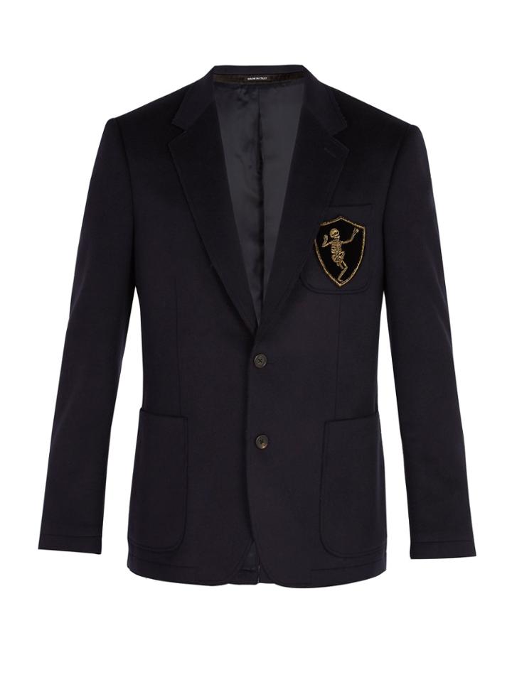 Alexander Mcqueen Dancing Skeleton Camel-hair Blazer