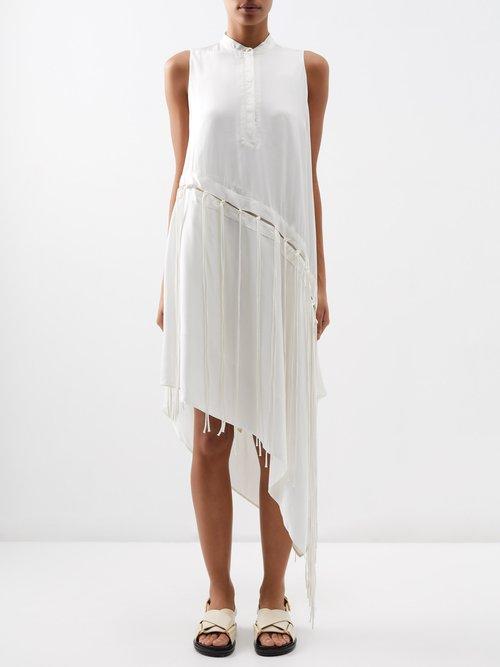 Palmer/harding Palmer//harding - Asymmetric Ecovero Midi Shirt Dress - Womens - Ivory