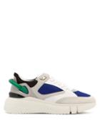 Matchesfashion.com Buscemi - Veloce Leather And Suede Trainers - Mens - White Multi