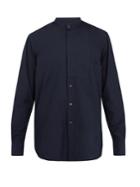 Barena Venezia Grandad-collar Patch-detail Cotton-poplin Shirt