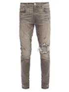 Matchesfashion.com Amiri - Broken Skinny Fit Jeans - Mens - Grey
