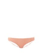 Matchesfashion.com Melissa Odabash - Evita Side-ring Mosaic-jacquard Bikini Briefs - Womens - Orange Multi