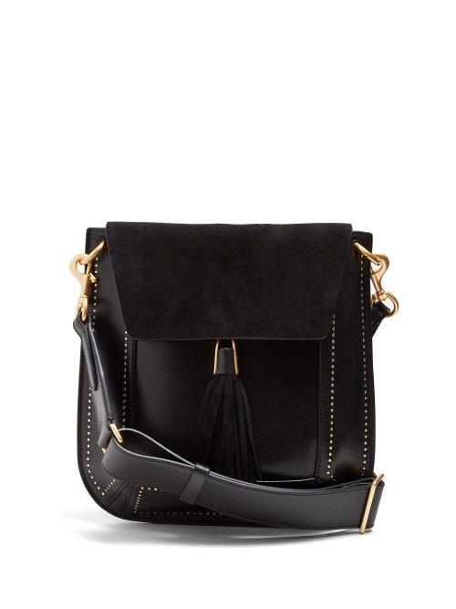 Matchesfashion.com Isabel Marant - Kansy Leather And Suede Tassel Bag - Womens - Black
