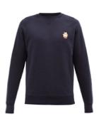 Maison Kitsun - All Right Fox-appliqu Cotton-jersey Sweatshirt - Mens - Navy