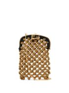 Matchesfashion.com Fendi - Bijou Crochet Clutch Bag - Womens - Black Brown