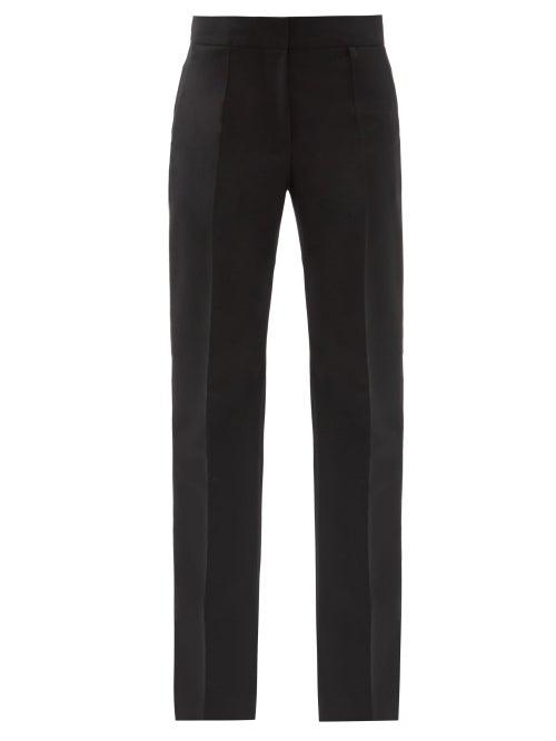 Matchesfashion.com Givenchy - High-rise Wool-blend Tapered-leg Trousers - Womens - Black