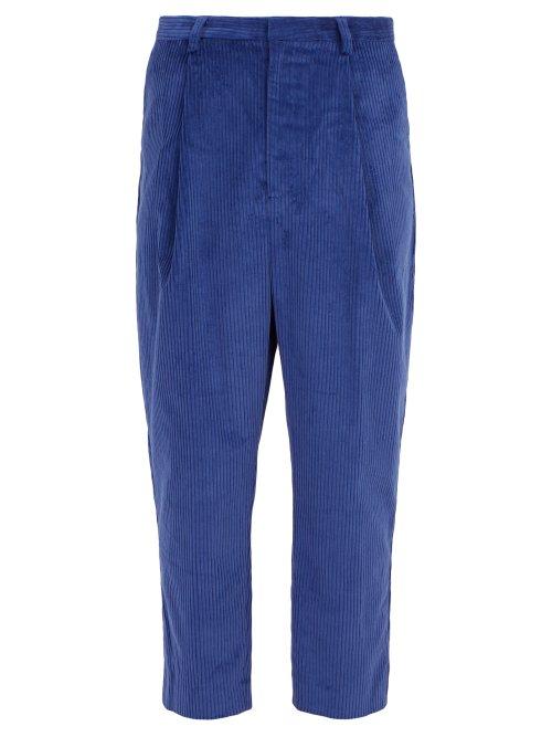 Matchesfashion.com Deveaux - Wyatt Corduroy Trousers - Mens - Blue