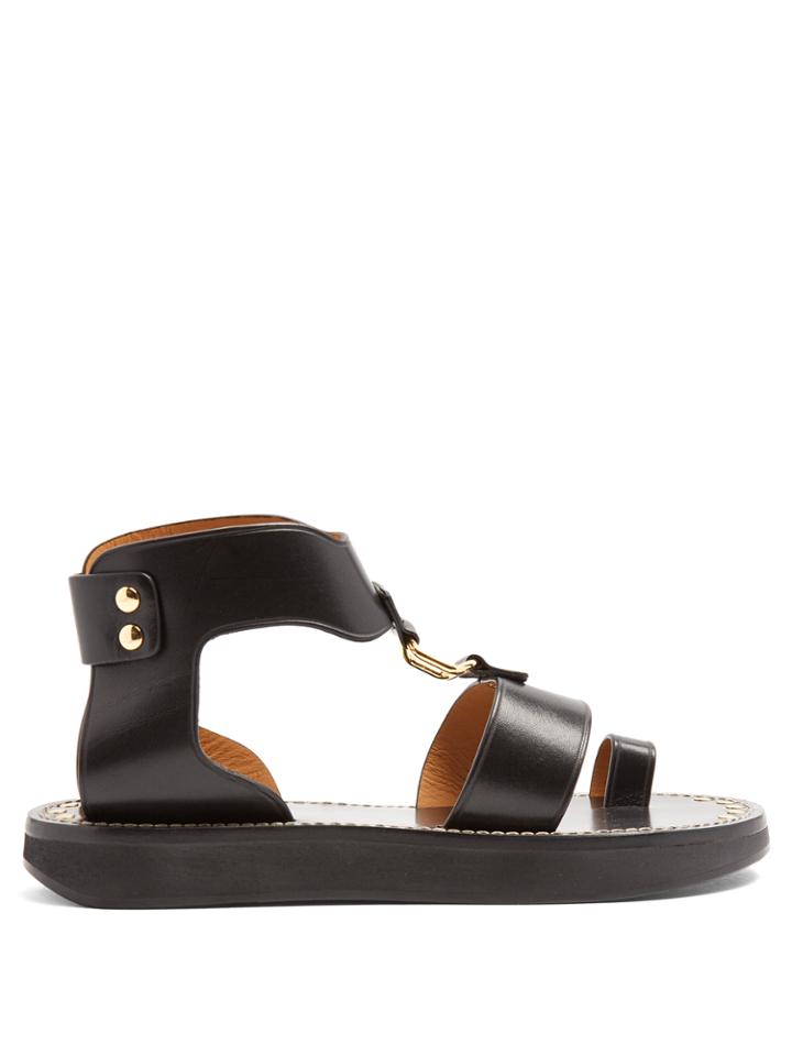 Isabel Marant Toile Nindle T-bar Leather Sandals