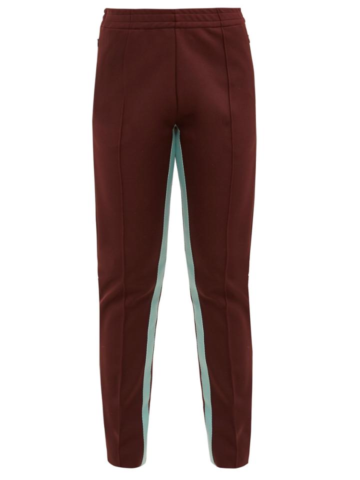 Joseph Jog Scuba Pleated-front Contrast-panel Trousers