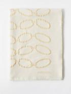 Valentino - Chain-link Jacquard Wool-blend Scarf - Womens - Gold Multi